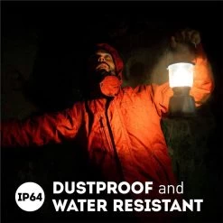 Favour L0818 Retro Camping Lamp Oplaadbaar LED, 320 Lumen, IP64 Waterdicht, Draagbare Kampeerlamp, Tentlamp, Acculamp, Traploos Dimbare Lamp Incl. Kaarslicht-modus, Blauw -Campingwinkel 1200x1200 2193