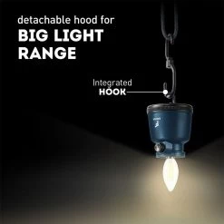 Favour L0818 Retro Camping Lamp Oplaadbaar LED, 320 Lumen, IP64 Waterdicht, Draagbare Kampeerlamp, Tentlamp, Acculamp, Traploos Dimbare Lamp Incl. Kaarslicht-modus, Blauw -Campingwinkel 1200x1200 2194