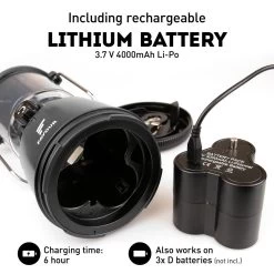 Favour L0818 Retro Camping Lamp Oplaadbaar LED, 320 Lumen, IP64 Waterdicht, Draagbare Kampeerlamp, Tentlamp, Acculamp, Traploos Dimbare Lamp Incl. Kaarslicht-modus, Zwart -Campingwinkel 1200x1200 2245