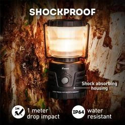 Favour L0434 Camping Lamp LED, 1105 Lumen, IP64, Waterdicht, Draagbare Kampeerlamp, Tentlamp, Schokbestendig, 4 Verschillende Lichtmodi Inclusief Kaarslicht-modus, Afneembaar Deksel & Compact Formaat -Campingwinkel 1200x1200 2261