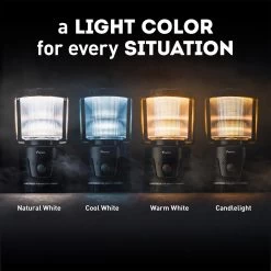 Favour L0434 Camping Lamp LED, 1105 Lumen, IP64, Waterdicht, Draagbare Kampeerlamp, Tentlamp, Schokbestendig, 4 Verschillende Lichtmodi Inclusief Kaarslicht-modus, Afneembaar Deksel & Compact Formaat -Campingwinkel 1200x1200 2262