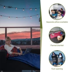 Skandika Dundee Flannel-L Slaapzak – Mummmieslaapzakken – Slaapzakken Volwassen - Maat M – Unisex - Katoen, Luxe Kwaliteit, Dubbele Slaapzak, 3 Seizoenen, Tot -20°C - 220 X 80 Cm - Outdoor Kampeerslaapzak – Ritssluiting Links - Zwart/blauw -Campingwinkel 1200x1200 233