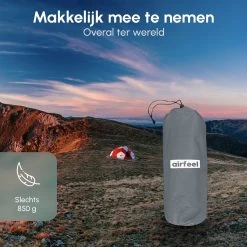 AirFeel Opblaasbaar Slaapmatje - Ingebouwde Pomp En Kussen - Lichtgewicht - 196 X 60 X 6cm - Gray -Campingwinkel 1200x1200 388