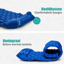 TRVLMORE Slaapmat - Zelfopblazend - 1 Persoons - Ingebouwde Pomp En Kussen - Blauw -Campingwinkel 1200x1200 416