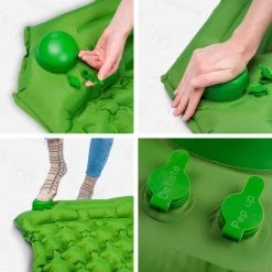 TRVLMORE Slaapmat - Zelfopblazend - 1 Persoons - Ingebouwde Pomp En Kussen - Groen -Campingwinkel 1200x1200 428