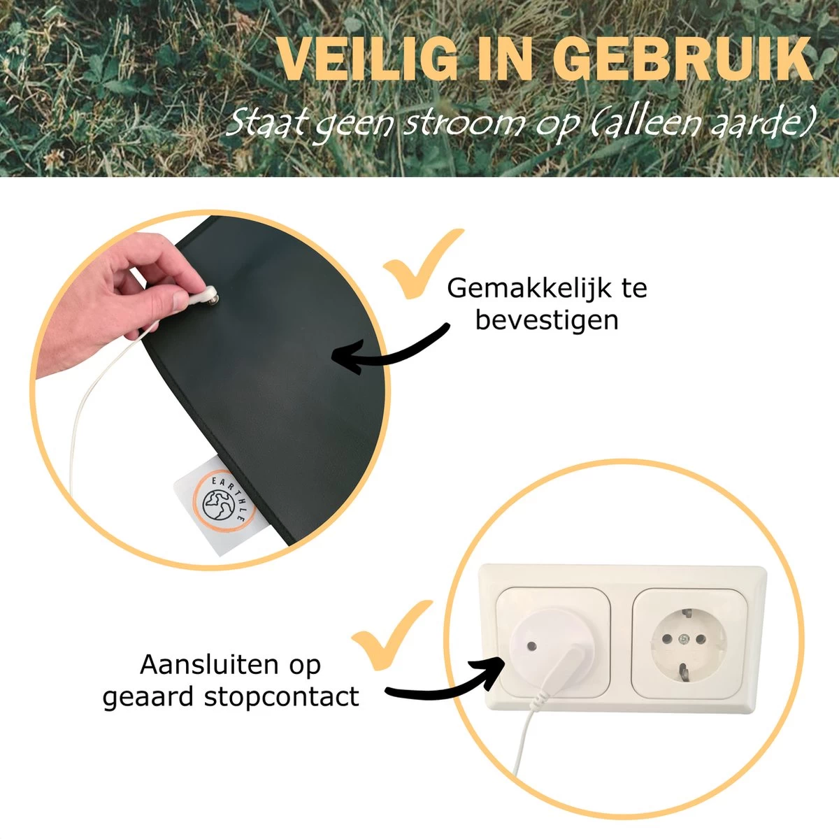 Earthle Earthing Slaapmat - Aardingsmat - Aarden - Earthing Mat - Aarding - Grounding Mat 4 Earthle Earthing Slaapmat - Aardingsmat - Aarden - Earthing Mat - Aarding - Grounding Mat - Afbeelding 4
