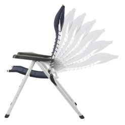 Campart Campingstoel CH-0592 - Opvouwbaar Met Hoofdsteun - 7 Verstelbare Standen - Lichtgewicht - Blauw -Campingwinkel 1200x1200 541