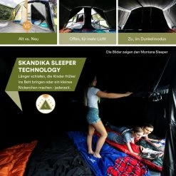 Skandika Nimbus Sleeper 12 Tent – Koepeltenten – 12 Persoons Familietent - Campingtent – Muggengaas – Sleeper Technology (3 Extra Donkere Slaapcabines) – 760 X 630 X 215 Cm (LxBxH) – 5000 Mm Waterkolom – Camping, Tuin – Kamperen – Blauw/wit 12 Skandika Nimbus Sleeper 12 Tent – Koepeltenten – 12 Persoons Familietent - Campingtent – Muggengaas – Sleeper Technology (3 Extra Donkere Slaapcabines) – 760 X 630 X 215 Cm (LxBxH) – 5000 Mm Waterkolom – Camping, Tuin – Kamperen – Blauw/wit -Campingwinkel 1200x1200 55
