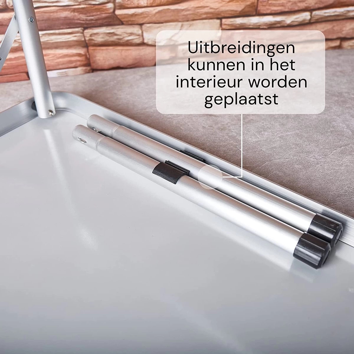 Liivo Aluminium Inklapbare Tafel - Campeertafel 75x55x60cm 3 Liivo Aluminium Inklapbare Tafel - Campeertafel 75x55x60cm - Afbeelding 3