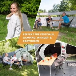 Skandika Campingstoel Compact SET – Campingstoelen – Campingstoel Tot 150 Kg Belastbaar - Kampeerstoel, Visstoel, Kleine Pakmaat, Opvouwbaar, Stabiel, Licht, Comfortabel Gepolsterd – Draagtas Meegeleverd – Vouwstoel – Kampeermeubelen – Grijs -Campingwinkel 1200x1200 583
