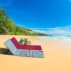 Strandmat Opvouwbaar Met Schouderband - Strandstoel Grijs 145x47x52 -Campingwinkel 1200x1200 597