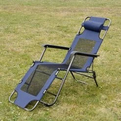 Ligstoel 180x60cm - Opvouwbaar Campingstoel Ligbed Strandstoel Tuinstoel Vouwligstoel Blauw -Campingwinkel 1200x1200 634