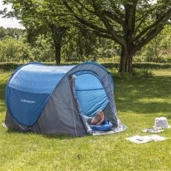 Dunlop Pop Up Tent 220 X 120 X 90 Cm - Grijs/ Blauw - 1 Persoons 10 Dunlop Pop Up Tent 220 X 120 X 90 Cm - Grijs/ Blauw - 1 Persoons -Campingwinkel 1200x1200 65