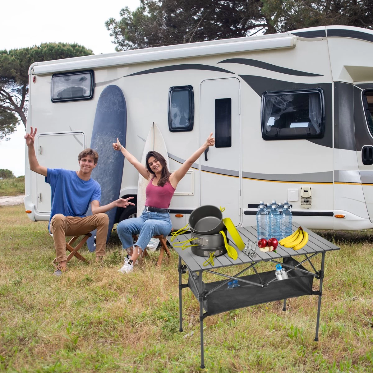 Campingtafel Inklapbaar En Opvouwbaar - Kampeertafel - Lichtgewicht Hittebestendig 6 Campingtafel Inklapbaar En Opvouwbaar - Kampeertafel - Lichtgewicht Hittebestendig - Afbeelding 6