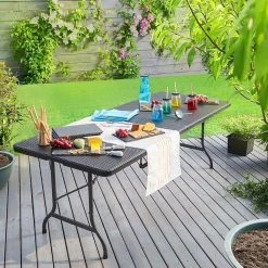 Casaria Tuintafel Opvouwbaar – Met Draaggreep 180x75 Cm – Zwart 15 Casaria Tuintafel Opvouwbaar – Met Draaggreep 180x75 Cm – Zwart -Campingwinkel 1200x1200 852