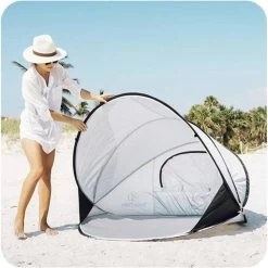 Deryan Luxe Pop Up Strandtent XXL - Anti-UV 50+ - Zilver -Campingwinkel 1200x1200 88