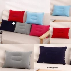 Reiskussen - Kampeer Kussen – Hippyfy – Strand Kussen - Zachte Opblaasbare Kussen – Kleine Kampeer Kussen - Festival Kussen – Picknick Kussen - Vliegtuig Kussen – Hoofdkussentje - Kamperen – Op Reis – Opblaasbare Kussentje – Donkerblauw -Campingwinkel 1200x1200 887