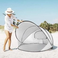 Deryan Luxe Pop Up Strandtent XXL - Anti-UV 50+ - Zilver -Campingwinkel 1200x1200 89