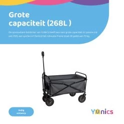 YUNICS® Bolderkar Opvouwbaar - Bolderwagen Met Stevig Harmonicaframe - Draaibare Wielen - 70KG Draagkracht - Groen -Campingwinkel 1200x1200 898