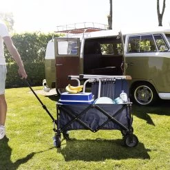 Campart Bolderkar HC-0910 - Opvouwbaar - Bolderwagen Met Stevig Harmonicaframe - Inclusief Opbergtas En Bodemplaat - Blauw -Campingwinkel 1200x1200 946