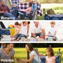 LifeGoods Bolderkar - Opvouwbaar - Tot 120KG - 103L - Extra Draagtas En Duwstang - Wasbaar Polyester - 98x45cm - Blauw/Grijs -Campingwinkel 1200x1200 958