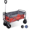 LifeGoods Bolderkar - Opvouwbaar - Tot 80KG - 94L - Wasbaar Polyester - 98x45cm - Rood/Grijs