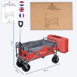 LifeGoods Bolderkar - Opvouwbaar - Tot 80KG - 94L - Wasbaar Polyester - 98x45cm - Rood/Grijs 16 LifeGoods Bolderkar - Opvouwbaar - Tot 80KG - 94L - Wasbaar Polyester - 98x45cm - Rood/Grijs -Campingwinkel 1200x1200 979