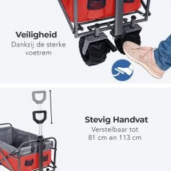 LifeGoods Bolderkar - Opvouwbaar - Tot 80KG - 94L - Wasbaar Polyester - 98x45cm - Rood/Grijs 21 LifeGoods Bolderkar - Opvouwbaar - Tot 80KG - 94L - Wasbaar Polyester - 98x45cm - Rood/Grijs -Campingwinkel 1200x1200 984