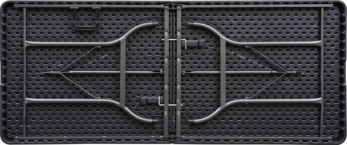 ERRO Vouwtafel - Houtlook - 180x74cm - Zwart 2 ERRO Vouwtafel - Houtlook - 180x74cm - Zwart - Afbeelding 2