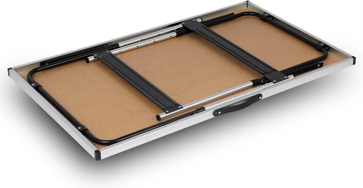 Kamyra® Campingtafel Inklapbaar - Kampeertafel, Partytafel - Opvouwbaar, Lichtgewicht & In Hoogte Verstelbaar - Aluminium/Hout 2 Kamyra® Campingtafel Inklapbaar - Kampeertafel, Partytafel - Opvouwbaar, Lichtgewicht & In Hoogte Verstelbaar - Aluminium/Hout - Afbeelding 2