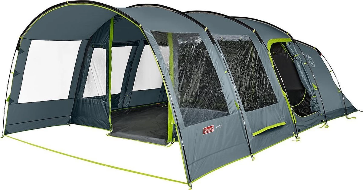 Coleman Vail 6L Tunneltent - Familie Tent - 6-Persoons - Grijs/Groen 1 Coleman Vail 6L Tunneltent - Familie Tent - 6-Persoons - Grijs/Groen