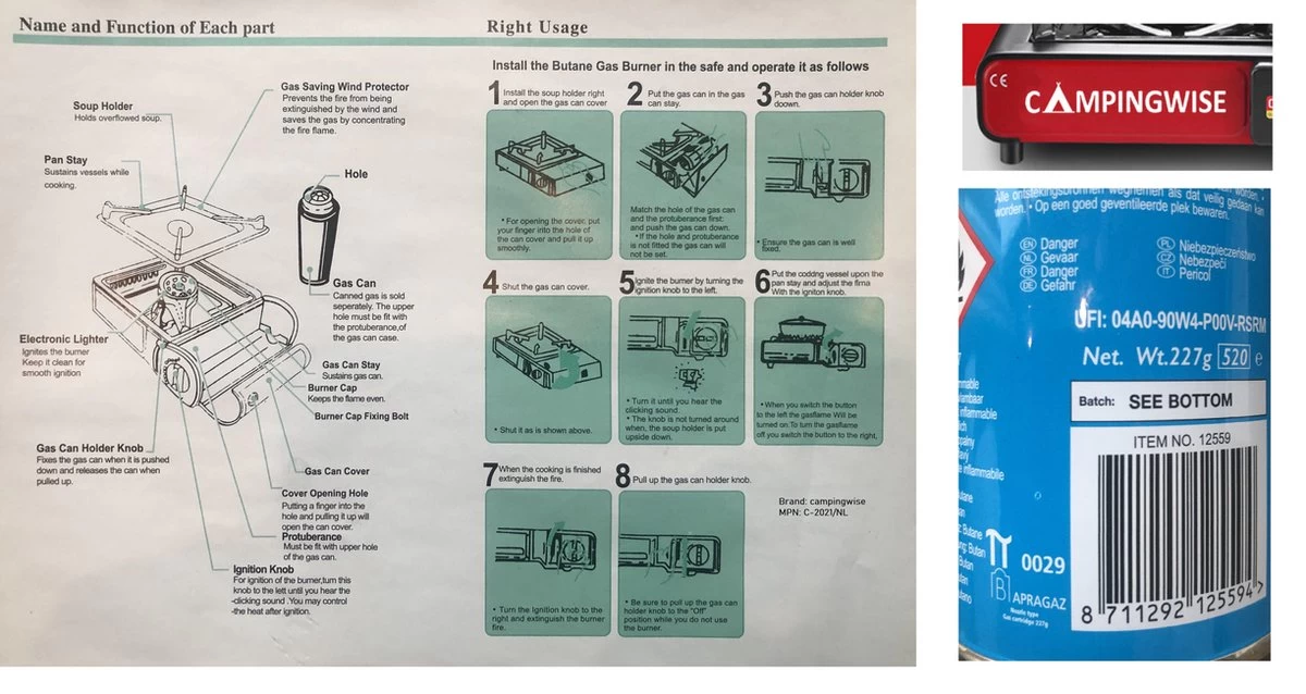 Camping Kooktoestel Op Gas - 1-pits - Inclusief Opbergkoffer 3 Camping Kooktoestel Op Gas - 1-pits - Inclusief Opbergkoffer - Afbeelding 3