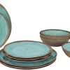 Bo-Camp Servies Halo - 12 Delig Melamine - Aqua