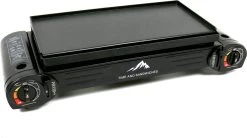 T&S - Draagbaar Dubbel Gasvuur Met Grillplaat En Transportkist - Camping Kooktoestel - Kookstel - Bakplaat - Gasfornuis - 2 Pits - Elektrische Ontsteking - Kookvuur - Kampeer Vuur -Campingwinkel 1200x670 3