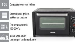 Tristar Oven OV-3615 - Camping Oven 10 Liter - 800 Watt - Vrijstaande Kleine Oven - Zwart -Campingwinkel 1200x674 22