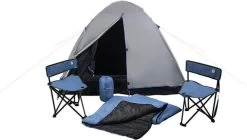 MaxxSport Camping Set - 2 Persoons - Tent + Slaapzakken + Campingstoelen - 200x190x120cm