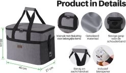 Packaway 4 Laags Geïsoleerde Koeltas - Lunchtas 30 Liter - Grijs 31 Packaway 4 Laags Geïsoleerde Koeltas - Lunchtas 30 Liter - Grijs -Campingwinkel 1200x699 4