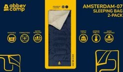 Abbey Camp Slaapzak Amsterdam - 2-pack - Dekenmodel - 210 X 85 Cm - Grijs 13 Abbey Camp Slaapzak Amsterdam - 2-pack - Dekenmodel - 210 X 85 Cm - Grijs -Campingwinkel 1200x711 1