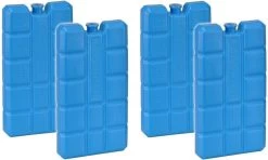 Merkloos Set Van 6x Blauwe Koelelementen 200 Gram 8 X 15 X 2 Cm - Koelblokken/koelelementen Voor Koeltas/koelbox