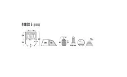 High Peak Paros 5 Tunneltent - 5-Persoons - Donkergrijs -Campingwinkel 1200x727