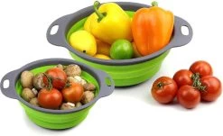 Buxibo - 3-Delige Keuken Vergiet Set Inklapbaar Groen/Grijs -Campingwinkel 1200x736 2