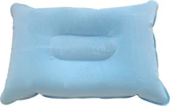 Reiskussen - Kampeer Kussen – Strand Kussen - Festival Kussen – Picknick Kussen - Vliegtuig Kussen – Hoofdkussentje - Kamperen – Op Reis – Opblaasbare Kussentje – Licht Blauw