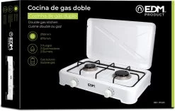 EDM 2-Pits Gaskooktoestel - Camping - Wit - 46x30x12 Cm -Campingwinkel 1200x761 5
