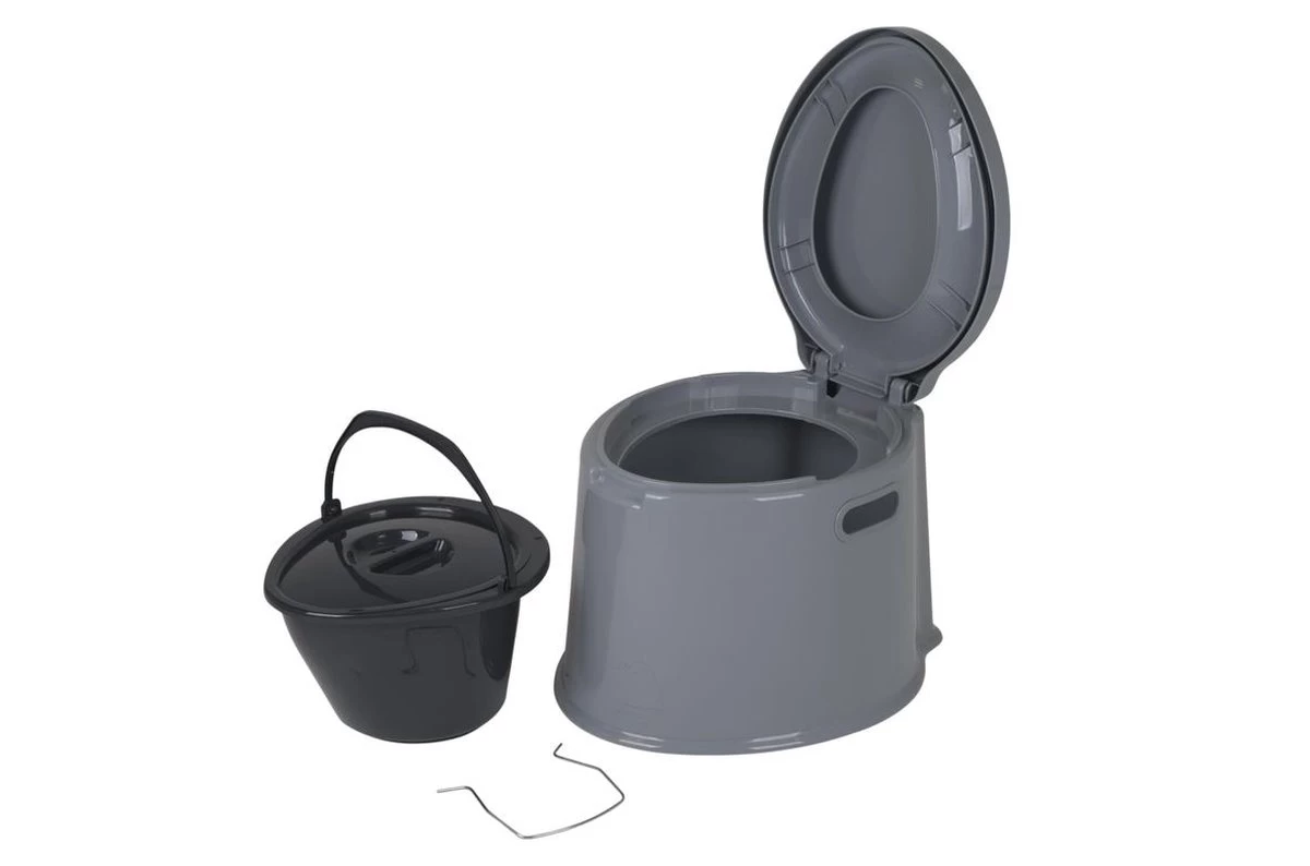 Bo-Camp Draagbaar Camping Toilet - 7 Liter - Grijs 3 Bo-Camp Draagbaar Camping Toilet - 7 Liter - Grijs - Afbeelding 3