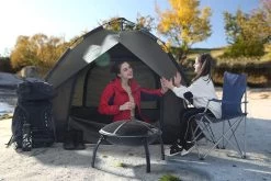 Set Van 2 Opvouwbare Campingstoelen, Klapstoelen Voor Buiten, Comfortabel, Met Armleuningen En Bekerhouders, Stabiel Frame, Draagvermogen 120 Kg - Blauw -Campingwinkel 1200x800 123