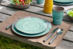 Bo-Camp Servies Halo - 12 Delig Melamine - Aqua -Campingwinkel 1200x800 251