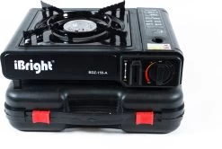 IBright Draagbare Camping Kooktoestel - Gasbrander - 1 Pits Gaspit - Elektrische Ontsteking - 2900 Watt - Met Koffer - Zwart -Campingwinkel 1200x805 6