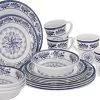 Bo-Camp - Servies - Campingbord - 16-Delig - Old Dutch - Blauw Servies
