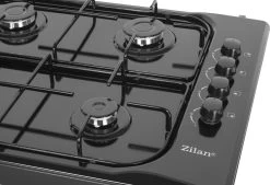 Zilan - Vrijstaande Gaskookplaat - 4 Branders - Gaskooktoestel 4 Pits - Zwart - Roestbestendig -Campingwinkel 1200x819 2