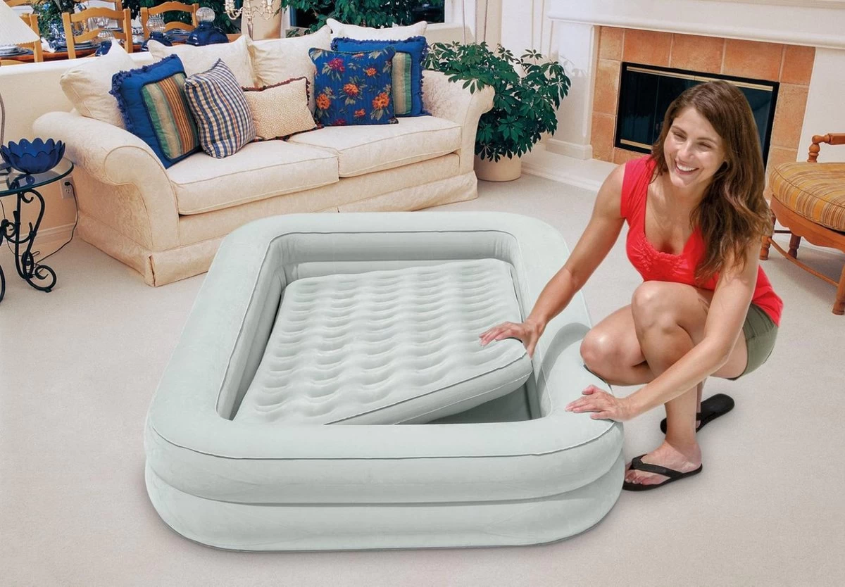 Intex Luchtbed - Kinder Reisbed - 1 Persoons - Slaapgedeelte: B71 X L132 X H10 - Met Reparatieset 6 Intex Luchtbed - Kinder Reisbed - 1 Persoons - Slaapgedeelte: B71 X L132 X H10 - Met Reparatieset - Afbeelding 6